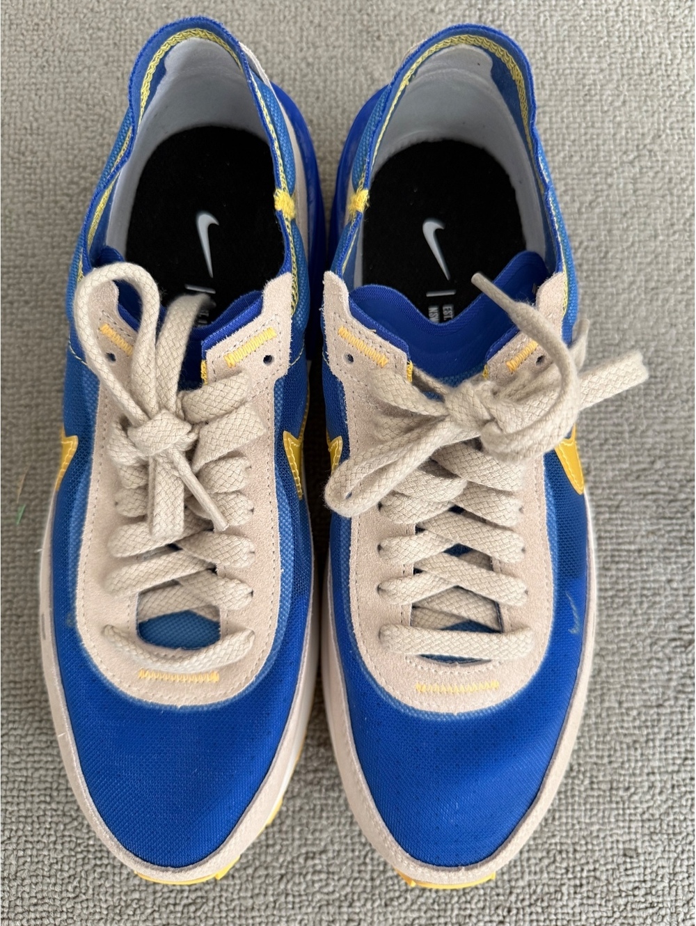 Nike Waffle One Blue and Yellow Men's Sneakers Size 9 US